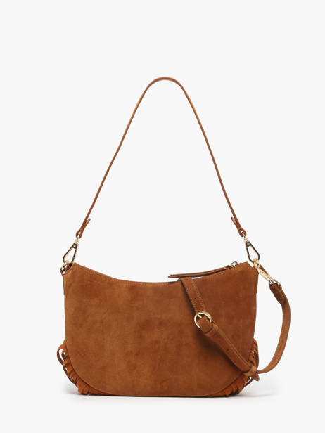 Leather Lune Fringe Bag Nat et nin Brown vintage FRA other view 4