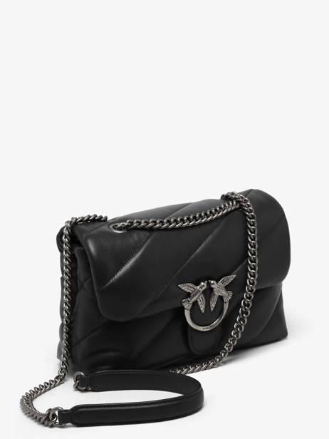 Sac Bandoulière Love Bag Puff Cuir Pinko Noir love bag puff A0F2 vue secondaire 2