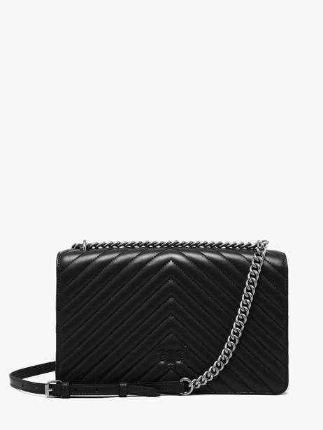 Sac Bandoulière Love Bag Quilt Cuir Pinko Noir love bag quilt A0GK vue secondaire 4