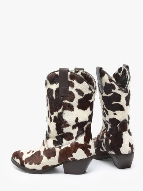 Cowhide Cowboy Boots The icona Beige women CISBOMA1 other view 2