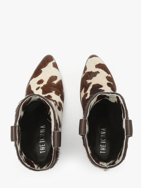 Cowhide Cowboy Boots The icona Beige women CISBOMA1 other view 3