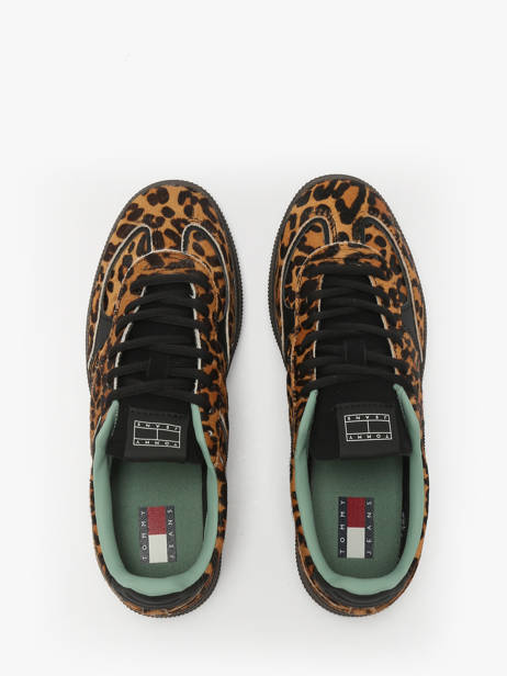 Sneakers In Leather Tommy hilfiger Brown women 29040K7 other view 3