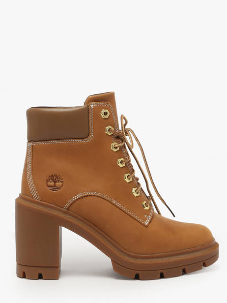 Heeled Boots In Leather Timberland Brown women 2CKCEN11