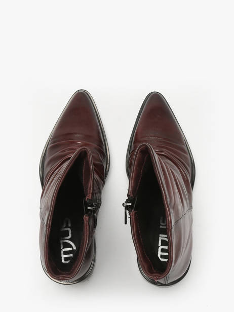 Heeled Boots In Leather Mjus Red women L39205 other view 3