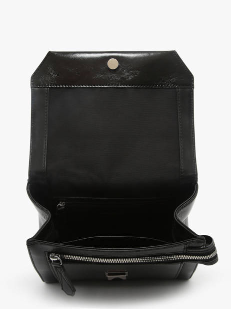 Medium Ninon Crossbody Bag In Naplack Leather Lancel Black ninon A13767 other view 3