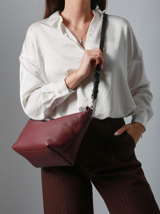 Longchamp Besace longchamp cuir Messenger bag Violet