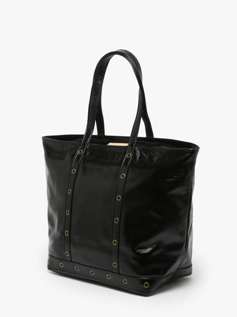 Le Cabas S En Cuir Craquelé Avec Bandoulière Vanessa bruno Noir cabas cuir 82V40409 vue secondaire 2