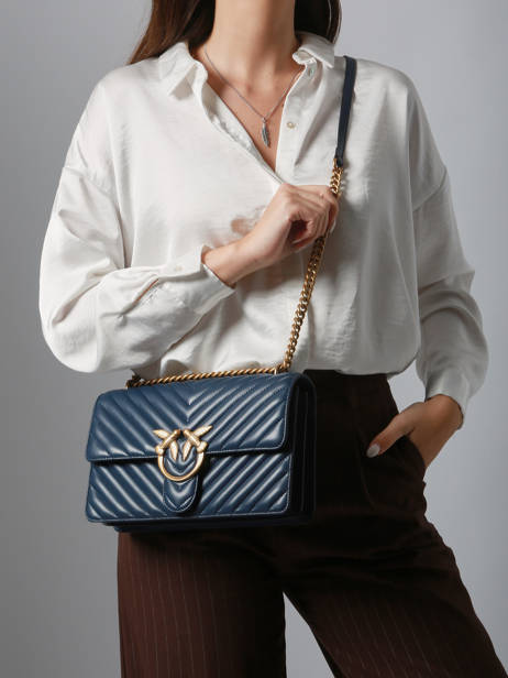 Shoulder Bag Love Bag Quilt Leather Pinko Blue love bag quilt A0GK other view 1