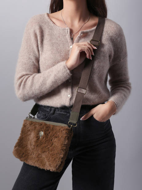 Shoulder Bag Doudou Le voyage en panier Green doudou AHP253 other view 1