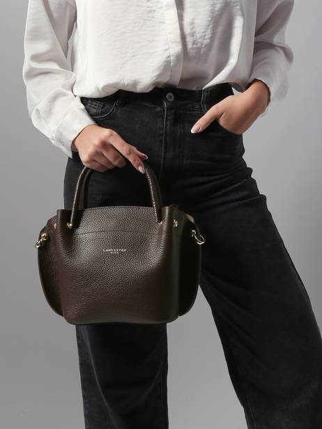 Leather Foulonné Double Satchel Lancaster Brown foulonne double louisa 18 other view 1