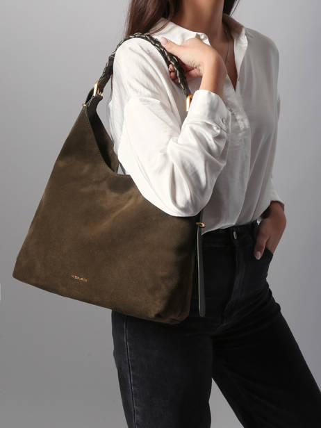 Large Suede Jess Hobo Bag Vanessa bruno Green jess 29V40917 other view 1