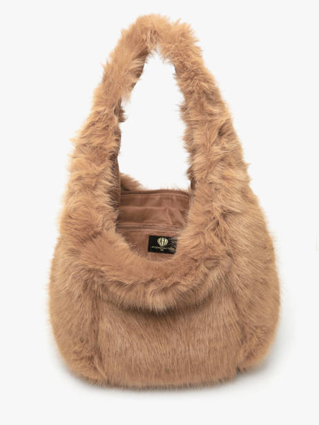 Shoulder Bag Doudou Fur Le voyage en panier Brown doudou AHP262 other view 3