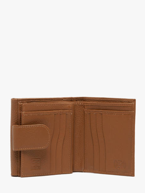 Leather Caviar Compact Wallet Crinkles Brown caviar 14068 other view 2