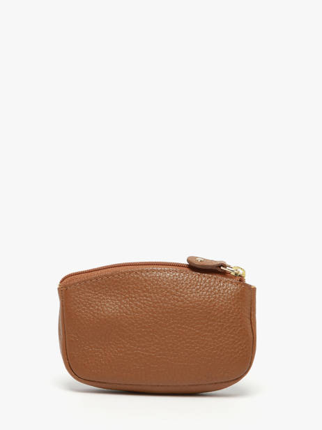 Leather Caviar Coin Purse Crinkles Brown caviar 14036 other view 2