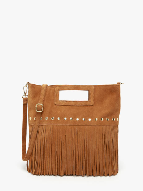 Shoulder Bag Velvet Leather Milano Brown velvet VE25091