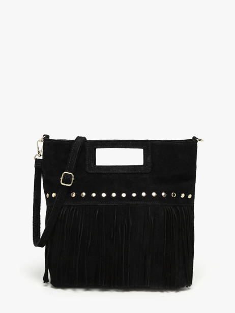 Shoulder Bag Velvet Leather Milano Black velvet VE25091