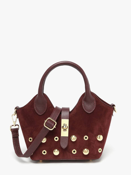 Satchel Velvet Studs Milano Red velvet studs VS25091