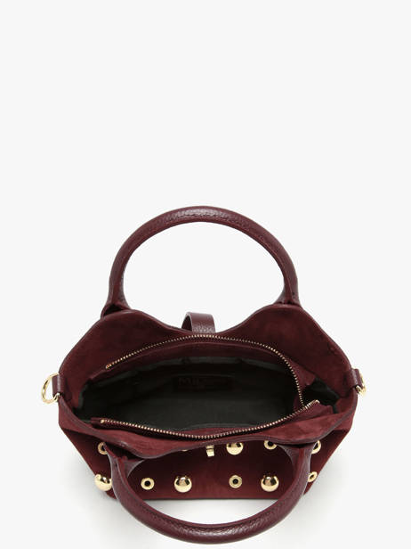 Satchel Velvet Studs Milano Red velvet studs VS25091 other view 3