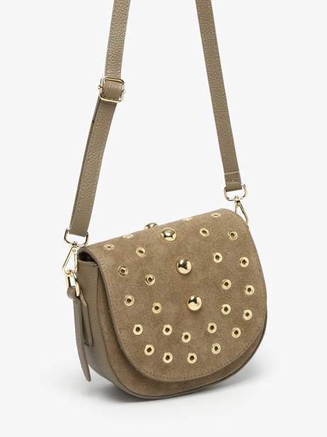 Shoulder Bag Velvet Studs Milano Beige velvet studs VS25093 other view 2