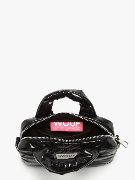 Crossbody Bag Glossy Recycled Polyester Wouf Black glossy BM250023 other view 3