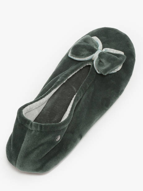Slippers Isotoner Green women 97439 other view 2