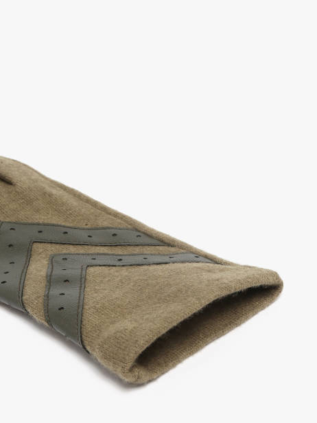 Gloves Isotoner Green women gloves 85229 other view 1