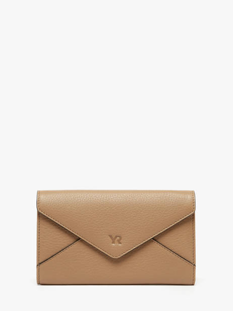 Wallet Leather Yves renard Beige enveloppe 29283