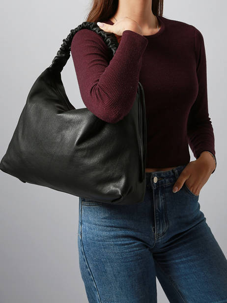 Shoulder Bag Leather Leather Biba Black leather KIB1L other view 1