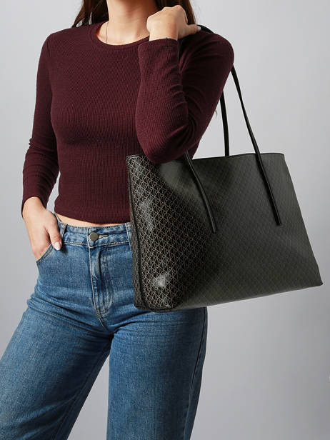 Shoulder Bag Coated Emblem Recycled Polyester Calvin klein jeans Black coated emblem 4F3266G other view 1