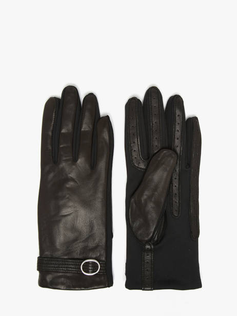 Women's Leather Gloves Isotoner Black women gloves 85325