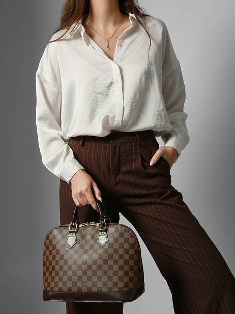 Preloved Alma Damier Top-handle Bag Louis vuitton Brown second life 1553881 other view 1