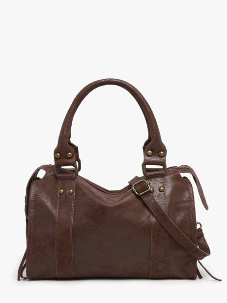 Satchel Spazzolato Leather Milano Brown spazzolato SP24094 other view 4