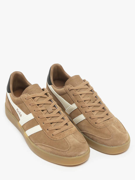 Sneakers En Cuir Gola Marron men CMB735 vue secondaire 1