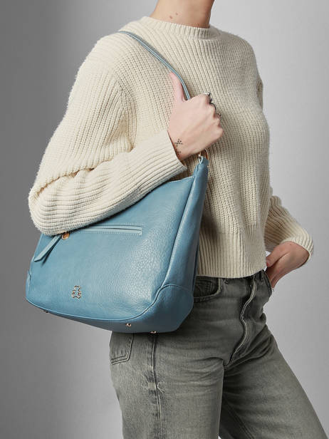 Shoulder Bag Zip Lulu castagnette Blue zip ZAHED other view 1