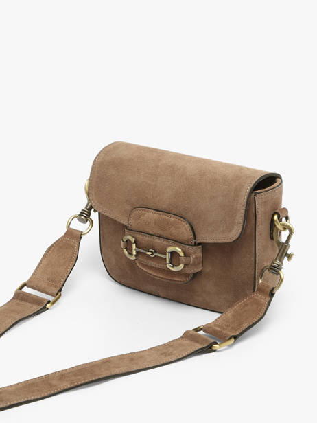 Shoulder Bag Velvet Leather Milano Beige velvet VE260611 other view 2