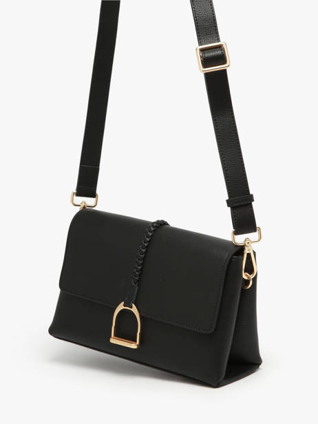 Sac Bandoulière M Torsade Cuir Etrier Noir torsade ETOS169M vue secondaire 1