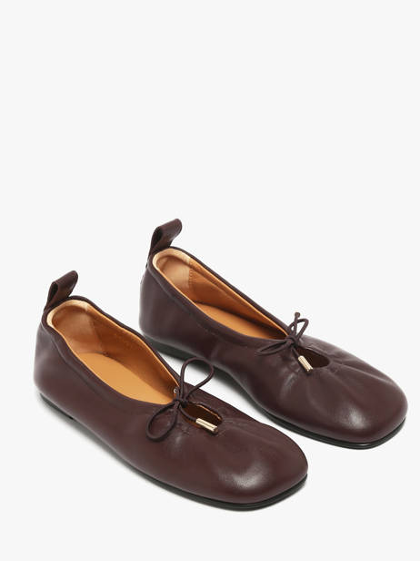 Ballerinas In Leather Alohas Brown women 10030302 other view 1