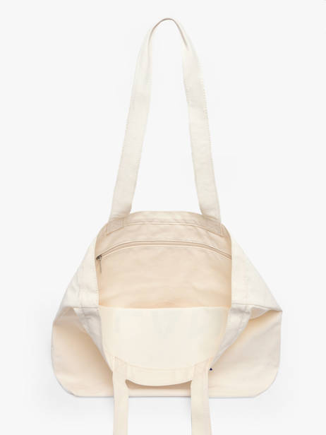 Sac Porté épaule Tote Bag 3 Lines Coton Lancaster Beige tote bag 3 lines 6 vue secondaire 2