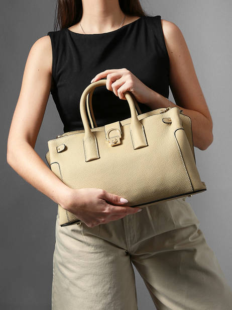 Satchel M Equestre Leather Etrier Beige equestre EEQT142M other view 1