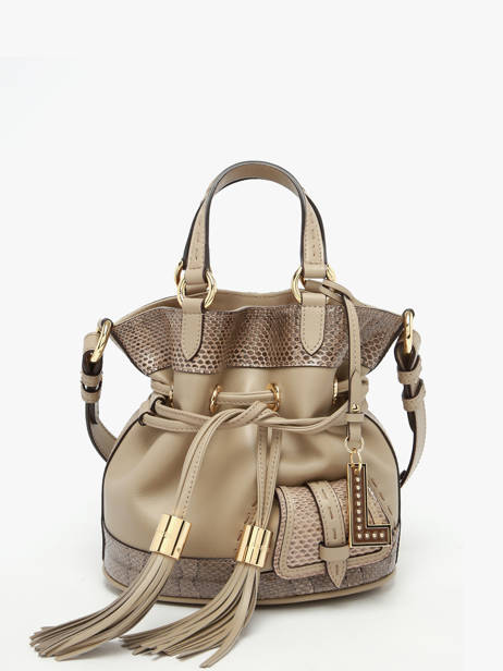 Small Leather Premier Flirt Ayers Bucket Bag Lancel Beige premier flirt A14014 other view 1