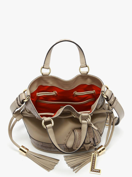 Small Leather Premier Flirt Ayers Bucket Bag Lancel Beige premier flirt A14014 other view 3