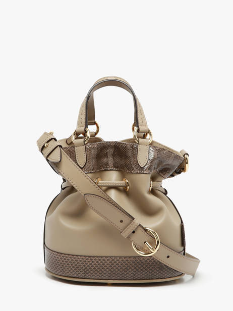 Small Leather Premier Flirt Ayers Bucket Bag Lancel Beige premier flirt A14014 other view 4