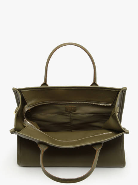 Cabas Zippé M Jour Cuir Lancel Vert jour A12996 vue secondaire 2