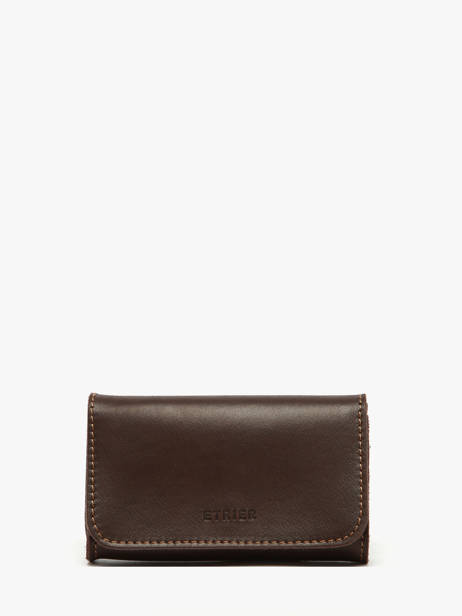 Porte-monnaie Cuir Etrier Marron oil EOIL650