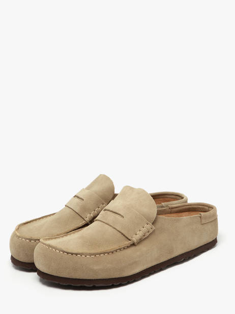 Moccasins In Leather Birkenstock Beige men 1029675 other view 1