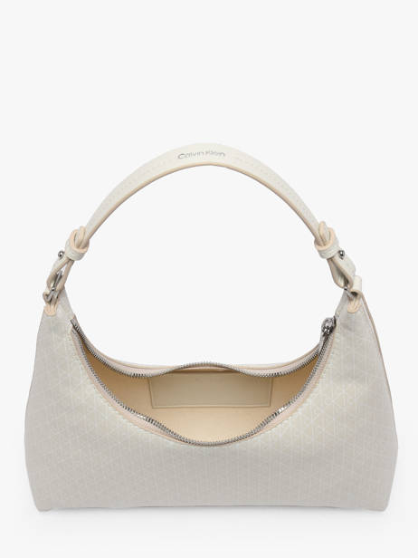 Shoulder Bag Coated Emblem Recycled Polyester Calvin klein jeans White coated emblem 4F3298G other view 3