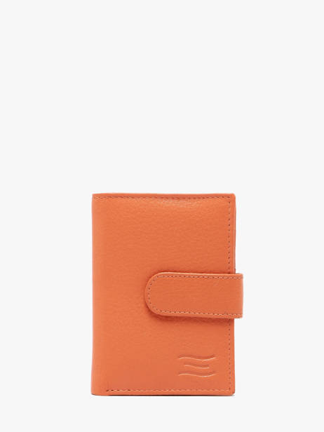 Porte-cartes 12 Fentes Caviar Cuir Crinkles Orange caviar 14041