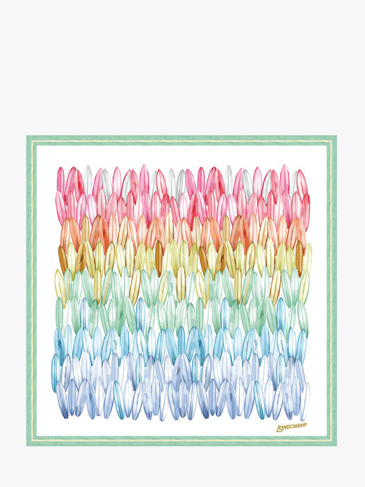 Longchamp Soie gots Scarf White