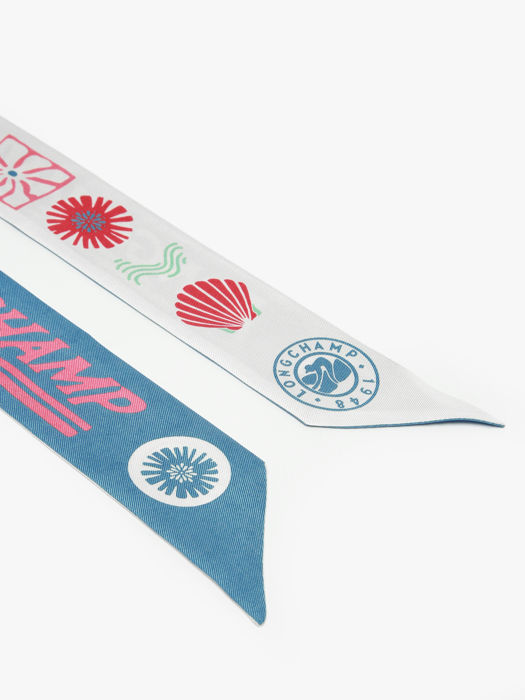 Longchamp Soie gots Scarf Blue