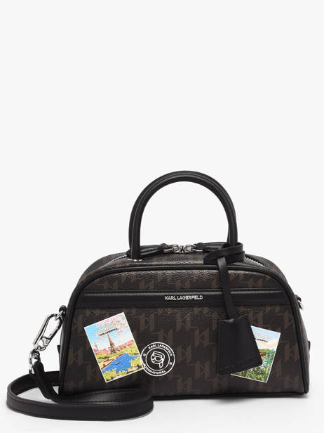 Leather K/ikon Mono Bowling Bag Karl lagerfeld Brown k ikon B1W30025